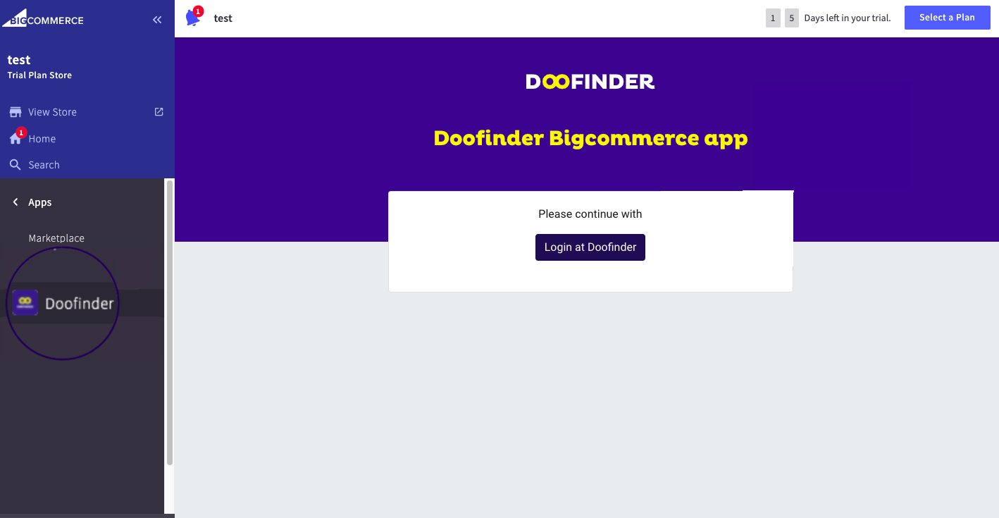 login doofinder