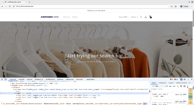 type a css selector