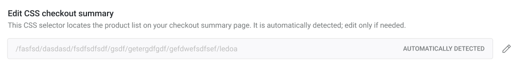 Edit Checkout Summary Page automatically detected