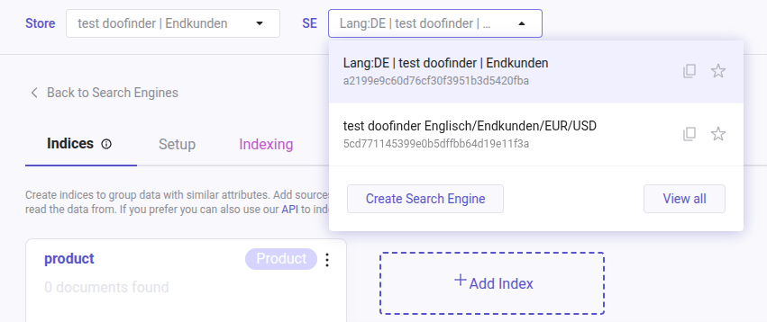 connect your search engine