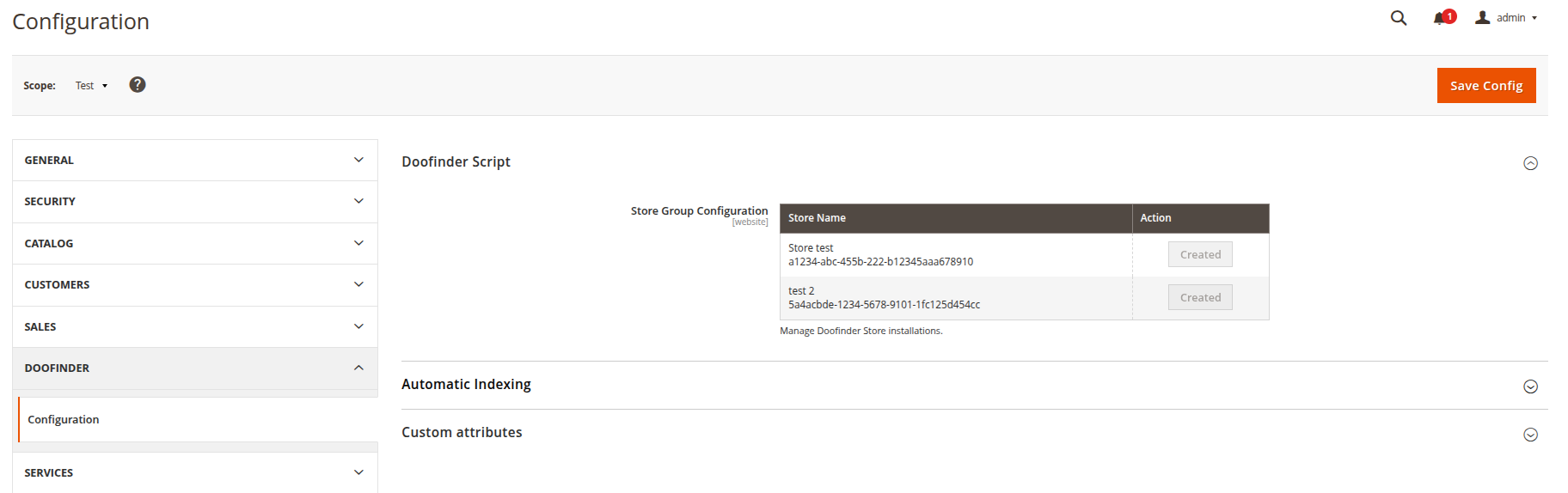Magento indexing