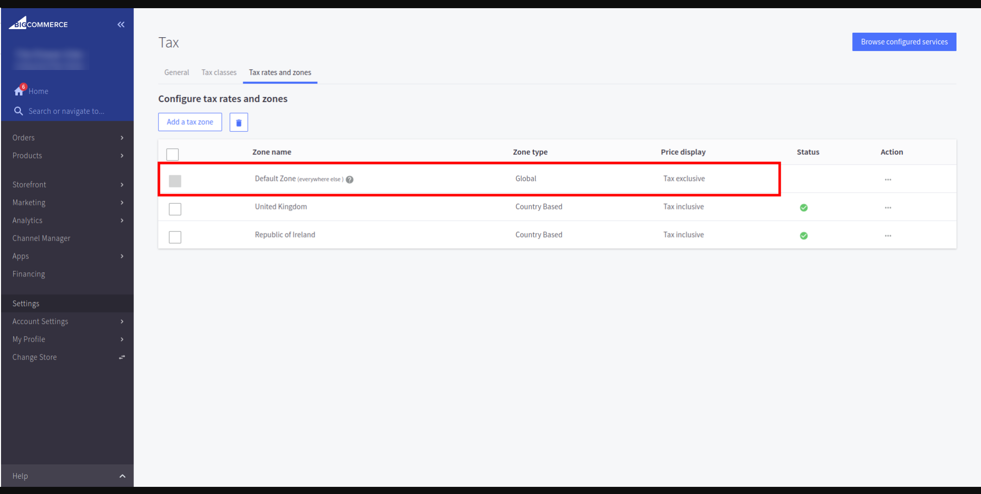 Tax Rates and Zones Bigcommerce