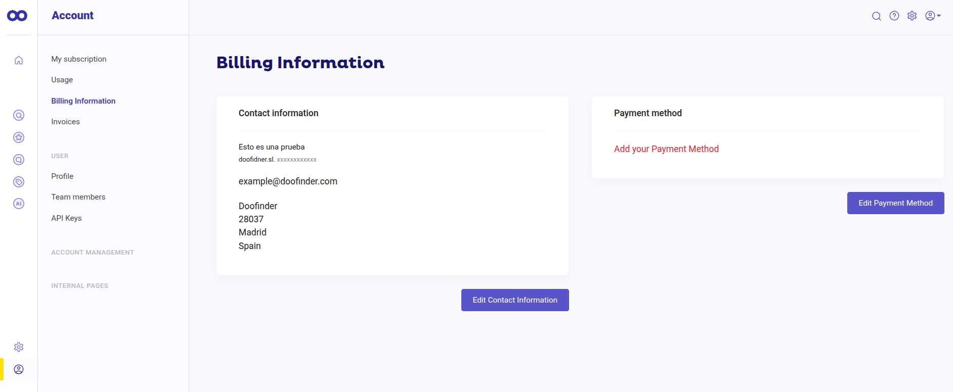 Billing Information