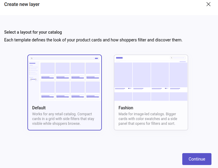 choose a layout