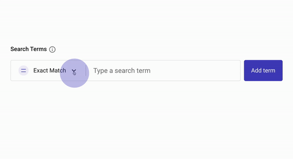 exact match search terms