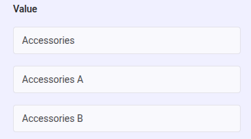 values group filter