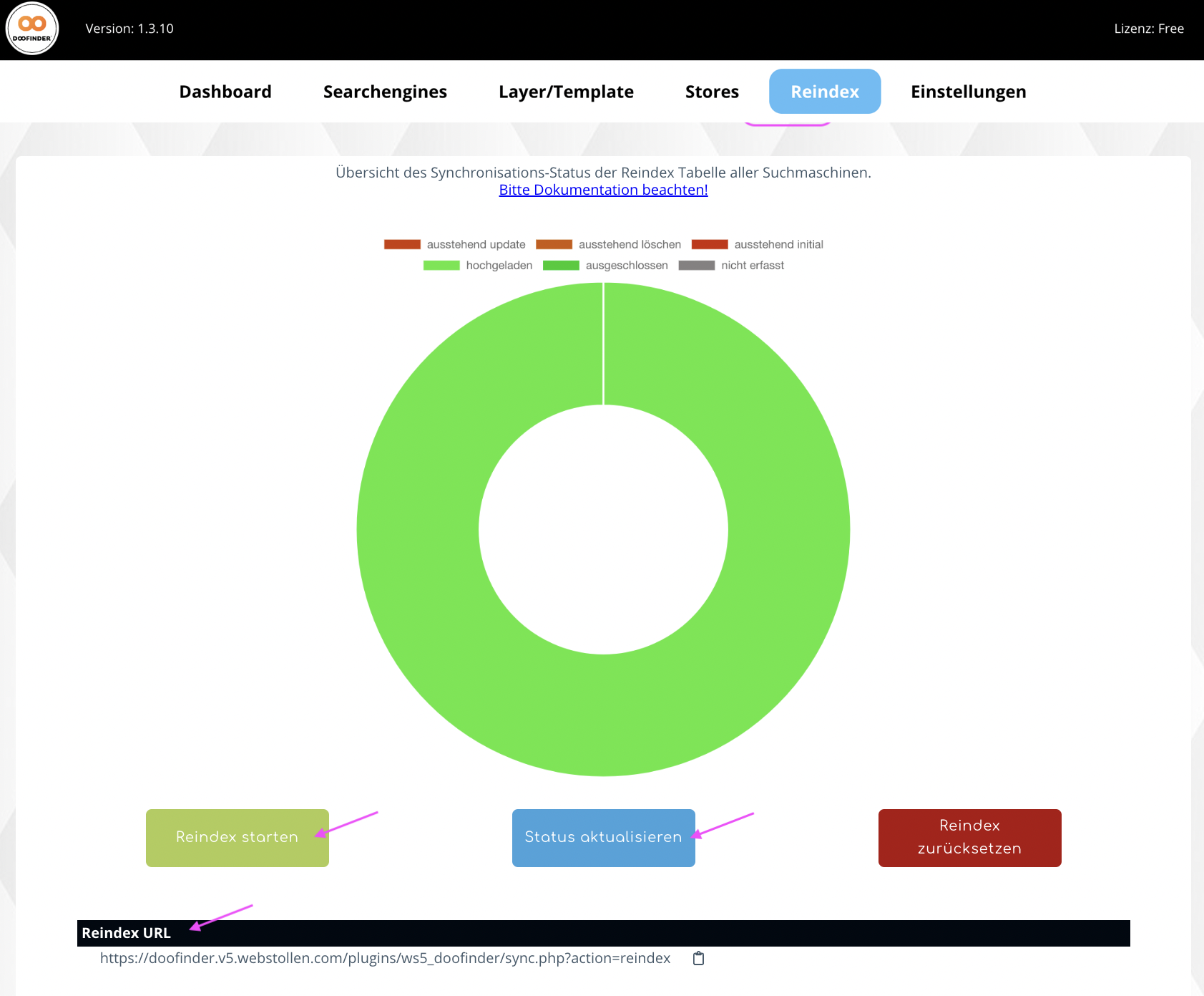 activate API indexing