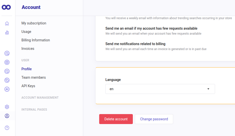 profile language