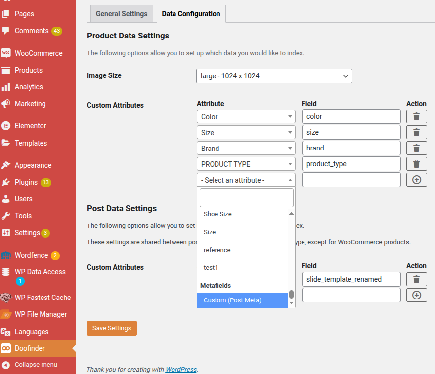 add your custom attributes