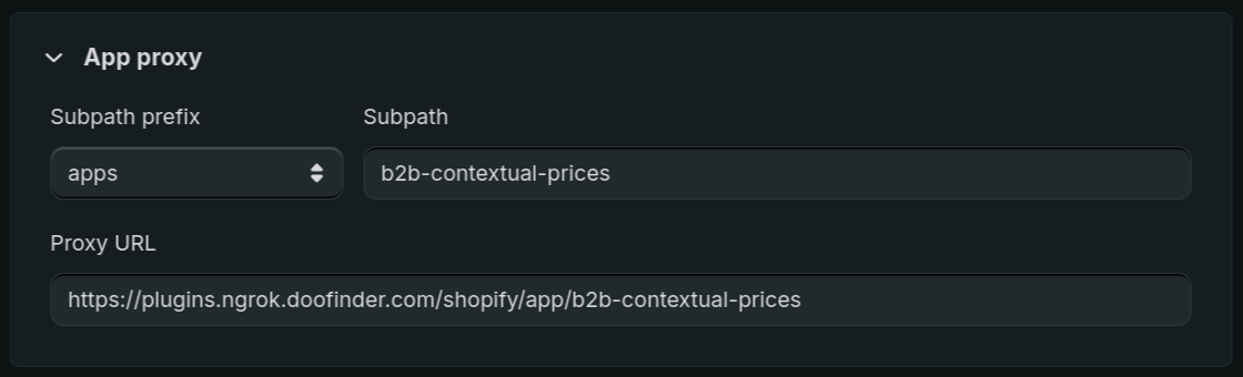 Create store first step, URL, platform and industry