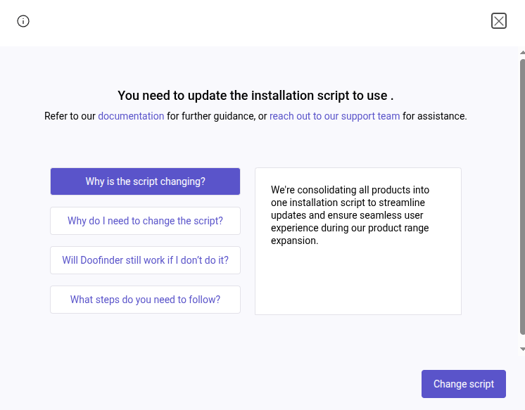configure the script for recommendations