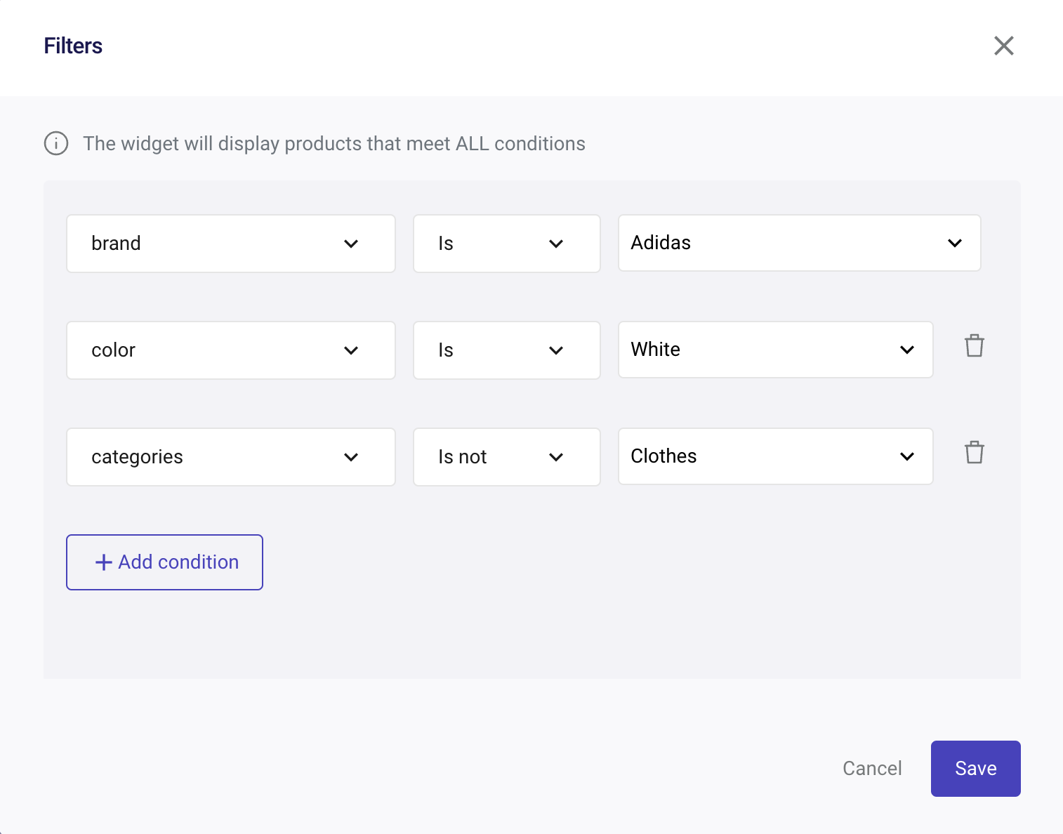 filter configuration 