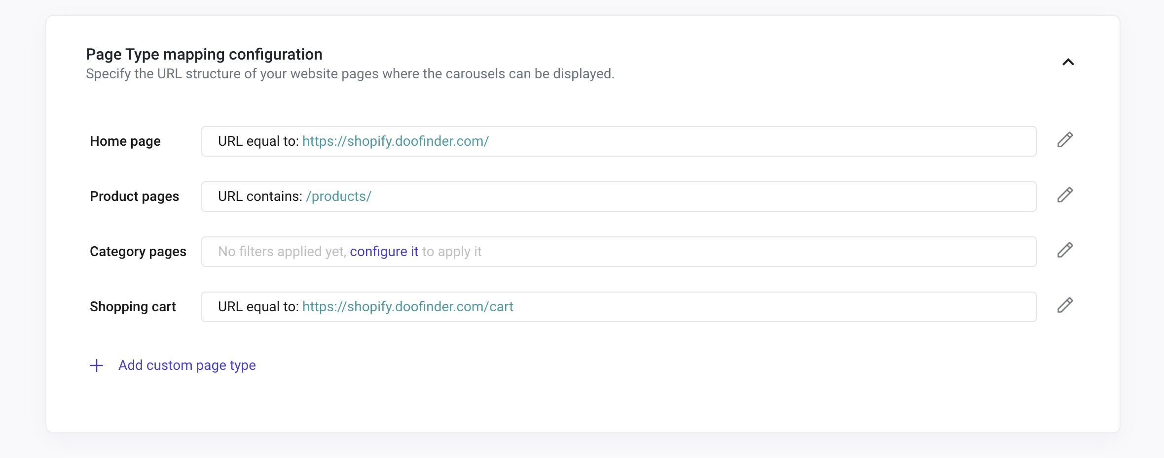 page type mapping