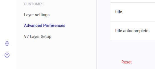 Find Relevance Criteria on Advanced Preferences