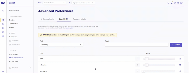 add a search field