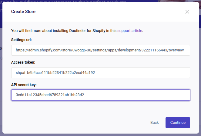 Click on continue with all the fields filled out