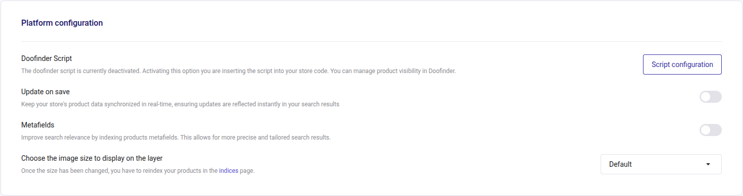 Shopify script configuration button