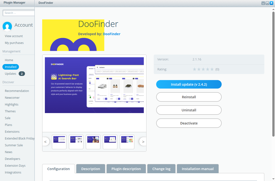 Install DooFinder Plugin