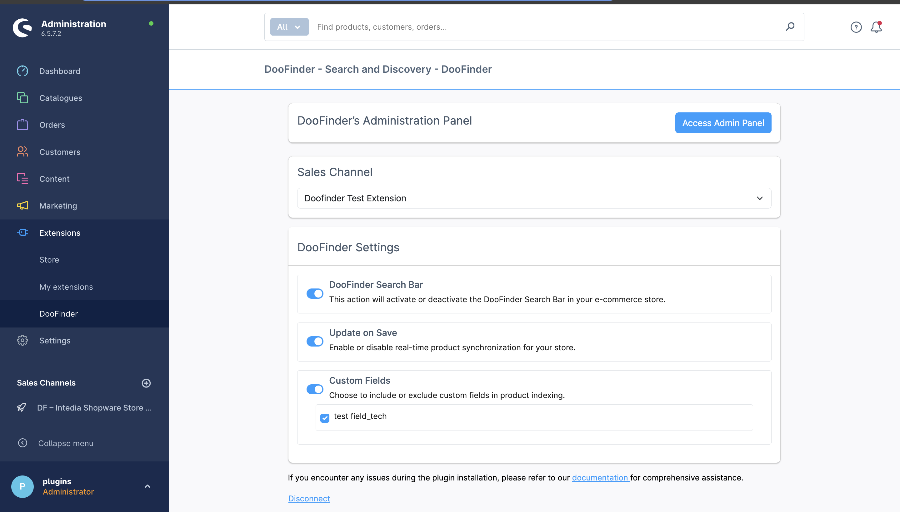 enable custom fields shopware 6