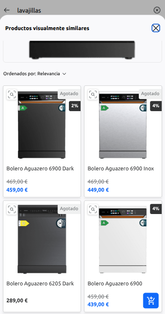 Complements panel, activate search more like this
