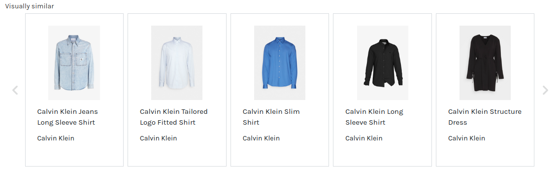 Product page carousel example