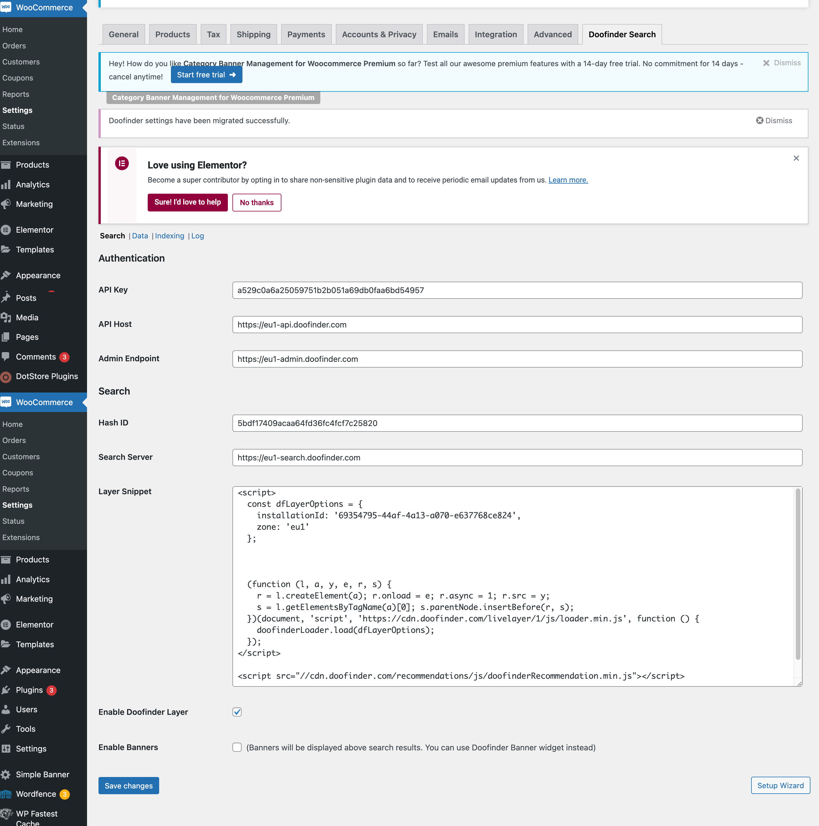 woocommerce setttings fields