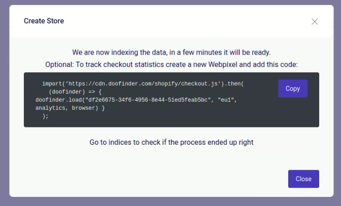 Copy the webpixel